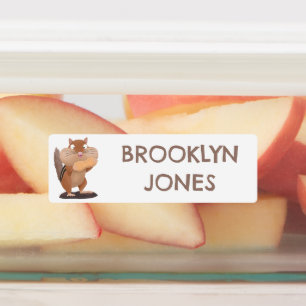 Cute big cheeks chipmunk cartoon personalised