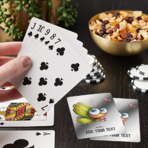 Cute big eye butterfly playing cards