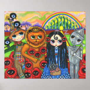 Cute Big Eye Girl Doll & Friends Poster