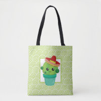 Cute Big-Eyed Cactus in Red Sombrero