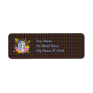 Cute Big Eyed Chibi Dragon Fairy Return Address Label