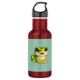 Cute Big-Eyed Frog Kawaii Animal Design 532 Ml Water Bottle