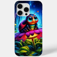 Cute big-eyed Ladybug with a mystical glow