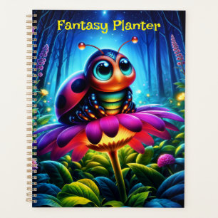 Cute big-eyed Ladybug with a mystical glow Planner