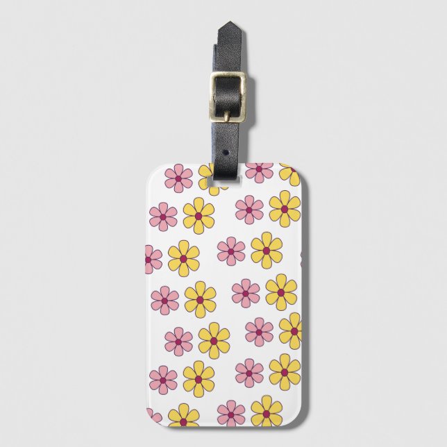 Cute big flowers luggage tag (Front Vertical)