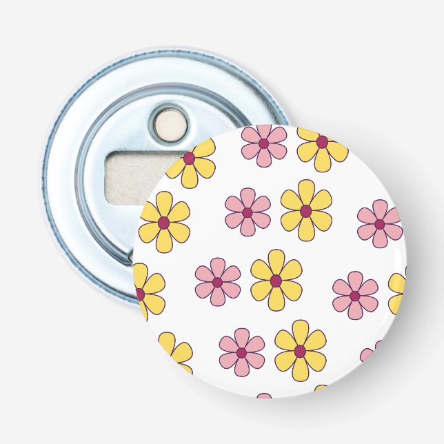 Cute big flowers pattern bottle opener (Front)