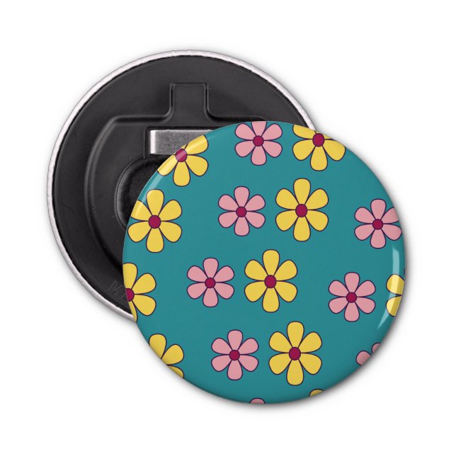 Cute big flowers pattern bottle opener (Front)