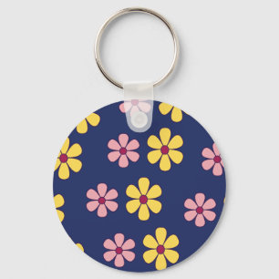 Cute big flowers pattern key ring