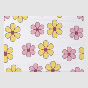 Cute big flowers pattern tissue paper