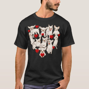 Cute Big Heart Chihuahua Dogs Lovers Owners Valent T-Shirt