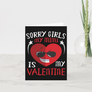 Cute Big Heart Face Sorry Girls My Mimi Is My Vale Card