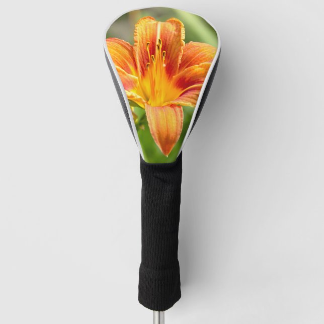 Cute big Lily flower photo Golf Head Cover (Front)