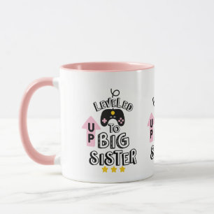Cute big Sister level word art  Mug