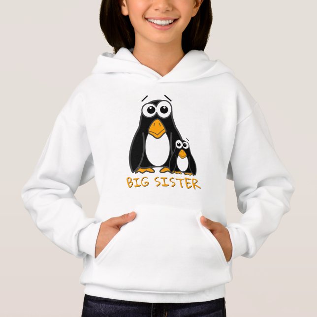 Cute Big Sister Penguin Sibling Cartoon (Front)