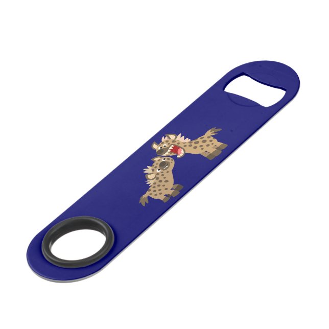 Cute Big Teeth Cartoon Hyenas Speed Bottle Opener (Front Angled)