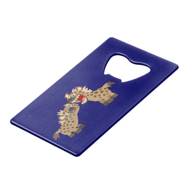 Cute Big-Teethed Cartoon Hyenas Bottle Opener (Front Angled)