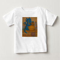Cute bigeye baby blue storm dragon cookies fantasy