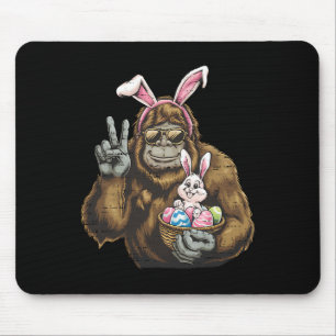 Cute Bigfoot Bunny Sasquatch Easter Day Mens Boys Mouse Pad