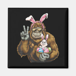 Cute bigfoot bunny sasquatch easter day mens boysC Magnet