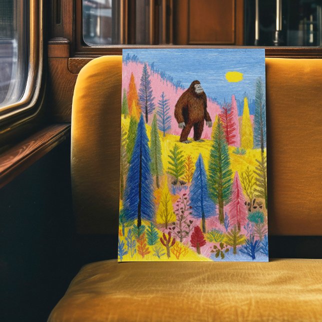 Cute Bigfoot Cryptid Creature Poster Art (Creator Uploaded)