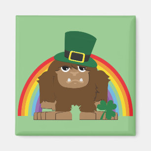 Cute Bigfoot Leprechaun Magnet