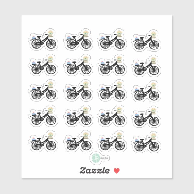 Cute Bike with Cake Birthday Reminder Planner (Sheet)
