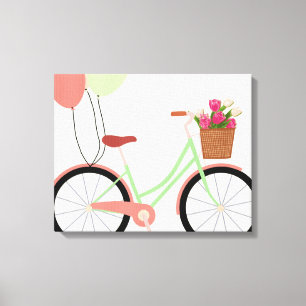 Cute Bike Wrapped Canvas