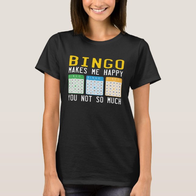 Cute Bingo For Casino Game Bingo T-Shirt (Front)