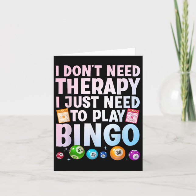 Cute Bingo Novelty For Men Women Bingo Lover Bingo Card (Front)