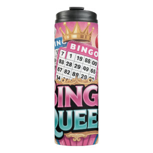 Cute Bingo Queen Thermal Tumbler