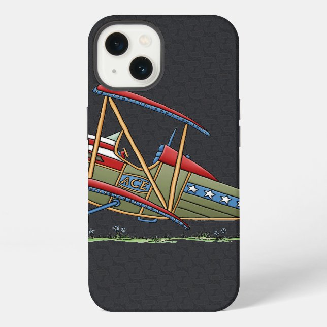 Cute Biplane iPhone Case (Back)