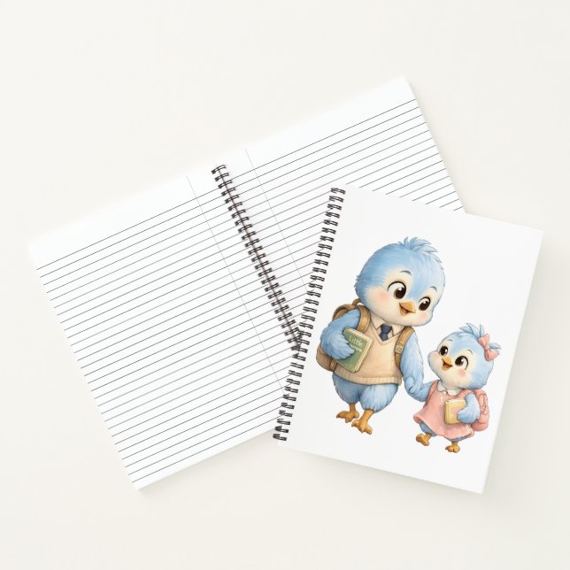 Cute Bird Brother Sister Journal (Inside)