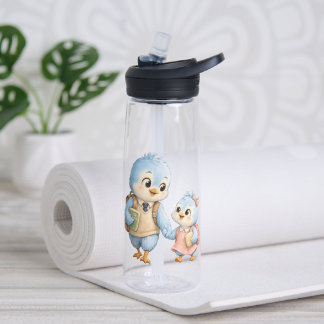 Cute Bird Brother Sports Water Bottle
