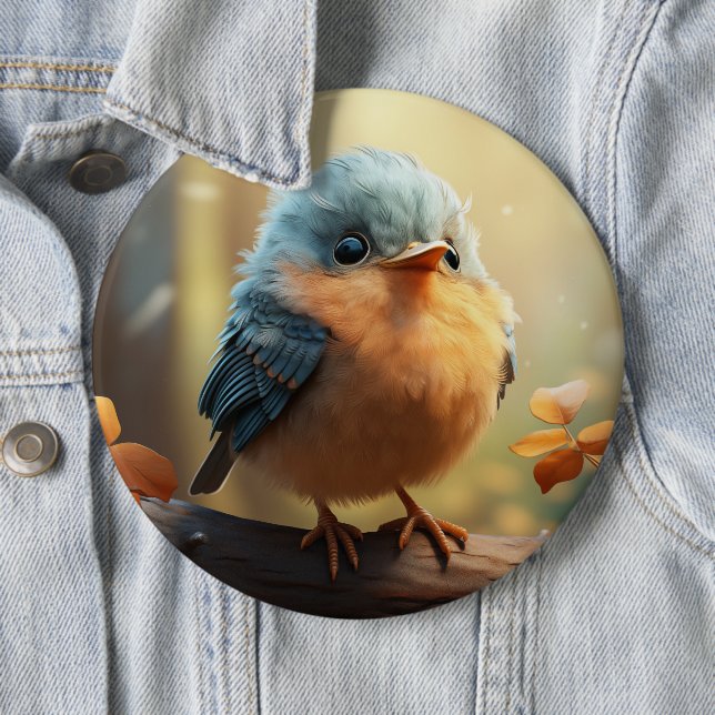Cute bird button (In Situ)