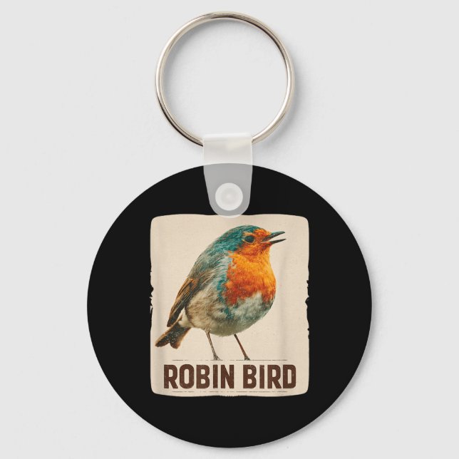 Cute Bird Costume for Robin Lovers Key Ring (Front)