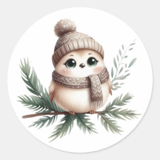 Cute bird cozy winter Sticker