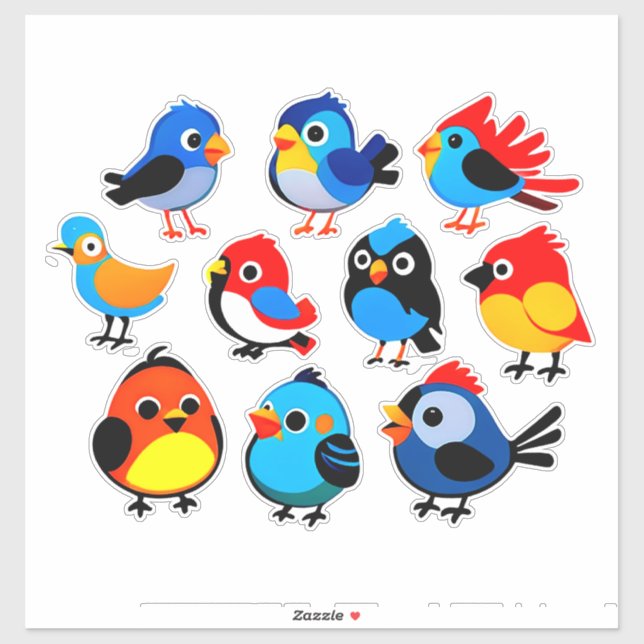 Cute Bird Decor for Planner & Scrapbook (Sheet)