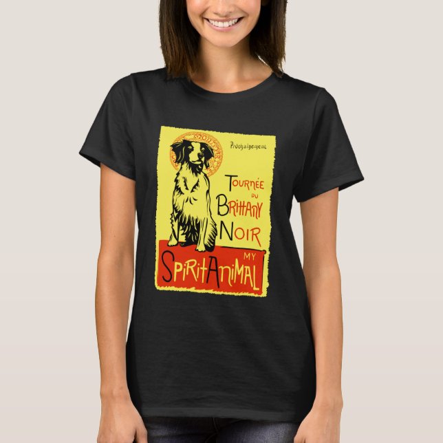 Cute Bird Dog Brittany Spaniel Dog Brittany T-Shirt (Front)