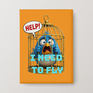 Cute Bird in a Cage Freedom & Animal