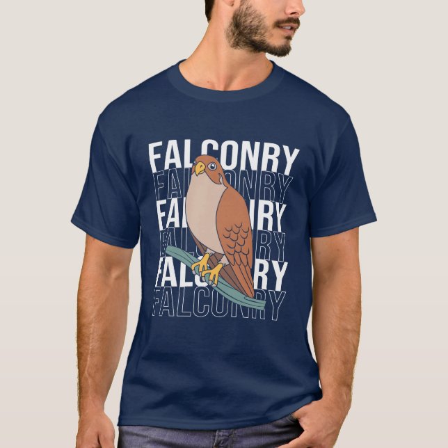 Cute Bird Lover Falconry Hawking For Falconers gif T-Shirt (Front)
