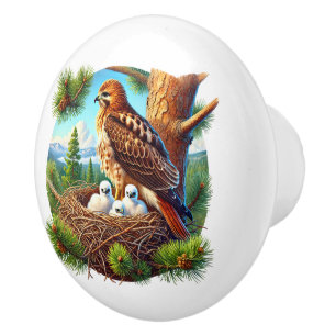 Cute bird lovers animals ceramic knob