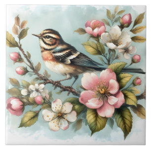 Cute bird lovers crafting home business ceramic tile