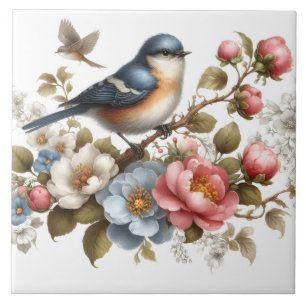 Cute bird lovers crafting home business  ceramic tile