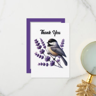 Cute bird lovers thank you card
