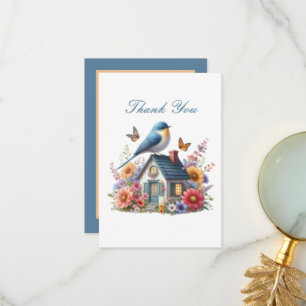 Cute bird lovers thank you card