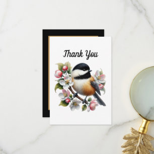 Cute bird lovers thank you card