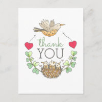 Cute Bird Nest Thank You