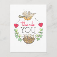 Cute Bird Nest Thank You