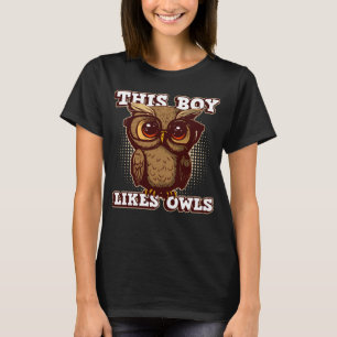 Cute Bird Night Forest Animal Owls Nature T-Shirt