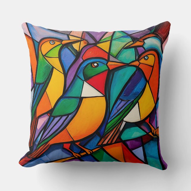Cute Bird ornament Cushion (Front)